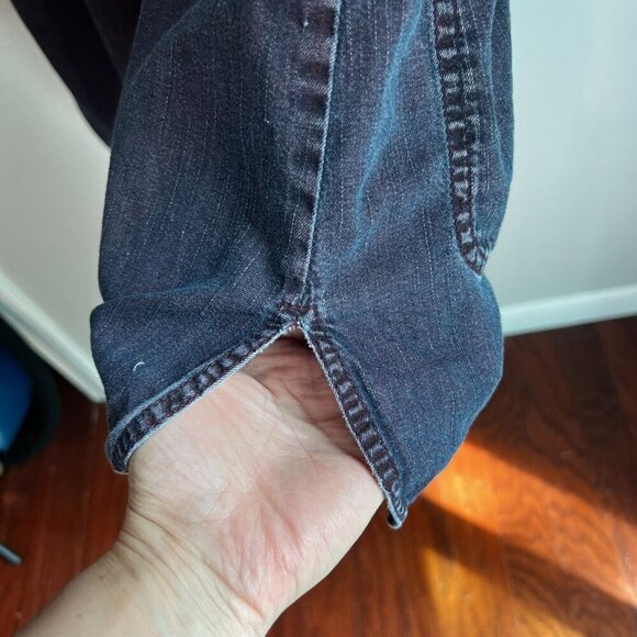 Gudrun Sjoden Womens Button Up Kimono Cape Round Neck Dress MEDIUM in Black - Picture 8 of 12